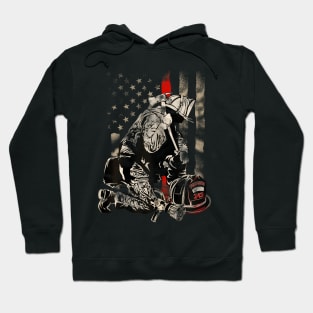 firefighter american flag Hoodie